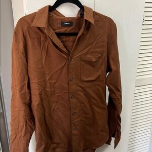 Theory Chestnut Button-Up Shirt